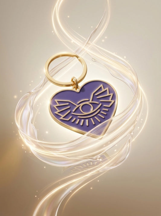 Norita Sun signature Logo keychain.  Talisman for Awareness & Light