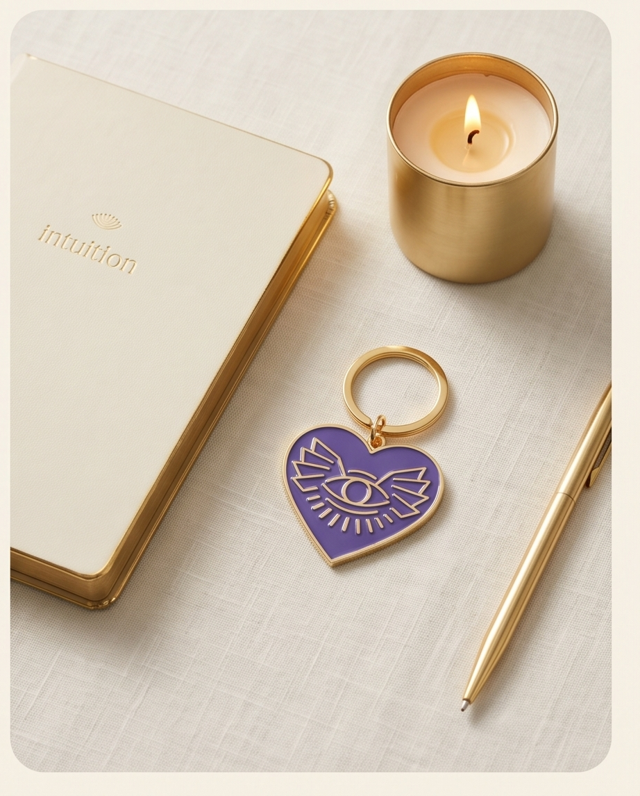 Norita Sun signature Logo keychain.  Talisman for Awareness & Light